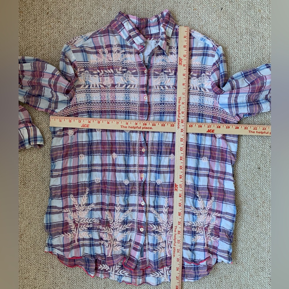 Johnny Was 3j Workshop Brandy Button Down Embroid… - image 5